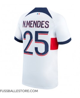 Günstige Paris Saint-Germain Nuno Mendes #25 Auswärtstrikot 2023-24 Kurzarm